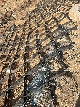 Geogrid Universal, Soil Stabilization Grid 3 6 9 12 18 24 Feet 30 33 Ft Slope Ground Permeable Pavers/ 2in 5in Tall Honeycomb Gravel Grids for Embankment Reinforcement & Erosion ControlH 5CM/2IN,21f