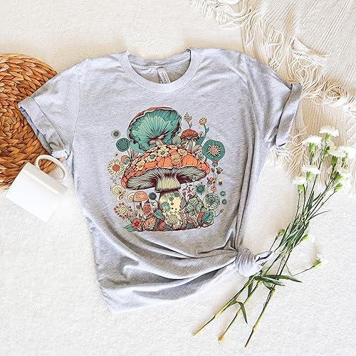 Miniatura 6 de Aesthetic Mushroom Shirt, Goblincore Shirt, Hippie Shirt, Nature Lover Gift, Mushroom Lover Shirt, Vintage T shirt, Retro Tee, Tshirts