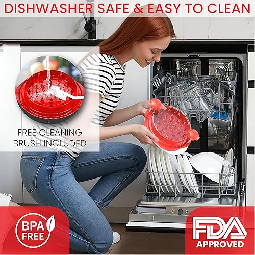 Miniatura 4 de Trituradora de pollo grande  Trituradora de carne de 10 pulgadas para pechuga de pollo, máquina picadora de carne con cepillo, tira antideslizante