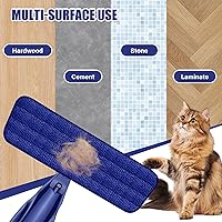 Vista 7 de Trapeador de Microfibra con Rociador para Limpieza de Pisos: Trapeadores Húmedos y Secos para Pisos de Madera Dura con 3 Almohadillas Lavables