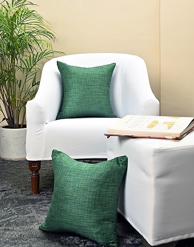 Miniatura 4 de Juego de 2 almohadas decorativas para sofá cama, almohadas decorativas de sala de estar, almohadas rústicas, fundas de almohada sólidas de seda (24