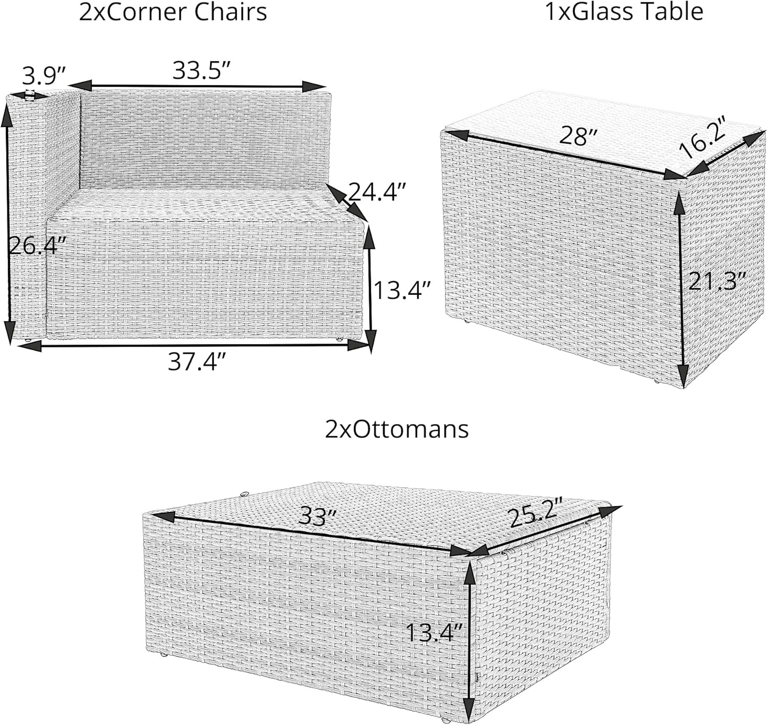 ラタン調 屋外家具 アーバングレー ブラウン ブラック ニューラタン L ラタン調 屋外家具 アーバングレー ブラウン ブラック ニューラタン L