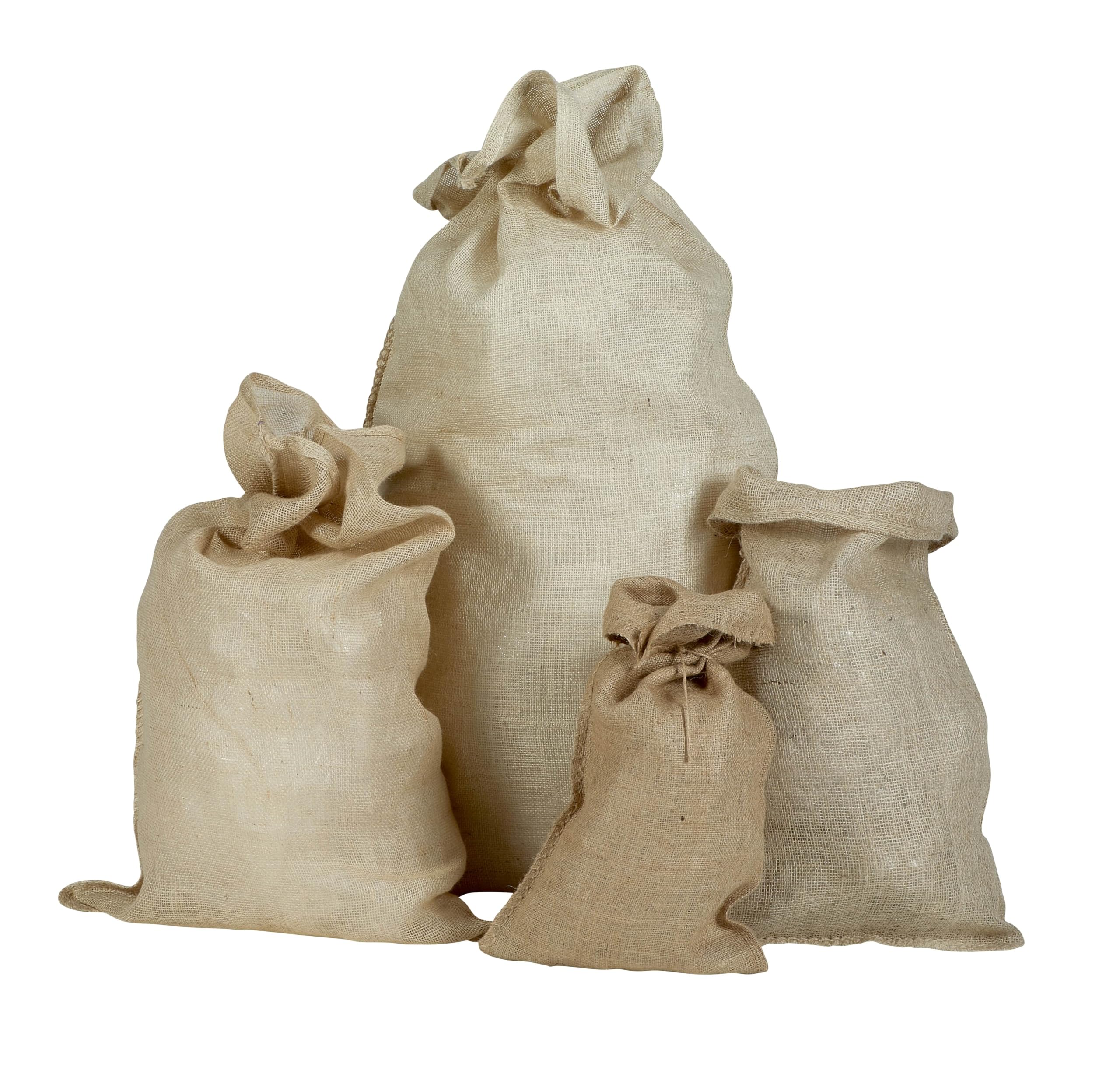 Sac de Jute 30x60cm Biodégradable | Petit Sac pour Sable | Sac en Toile de Jute avec Cordon | Lot de 50 sacs