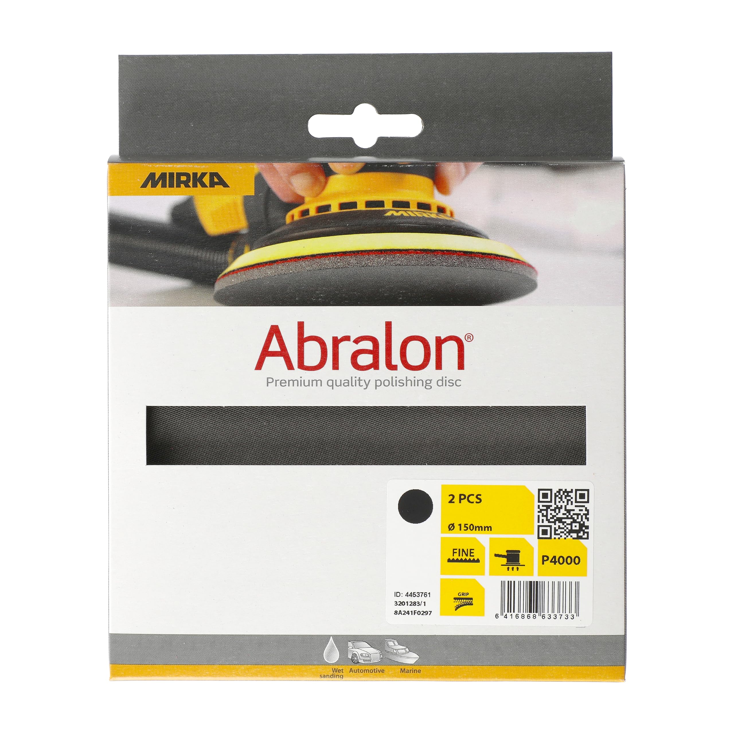 Mirka Abralon Sanding Discs 150mm Hook & Loop 4000 Grit 2 Pack