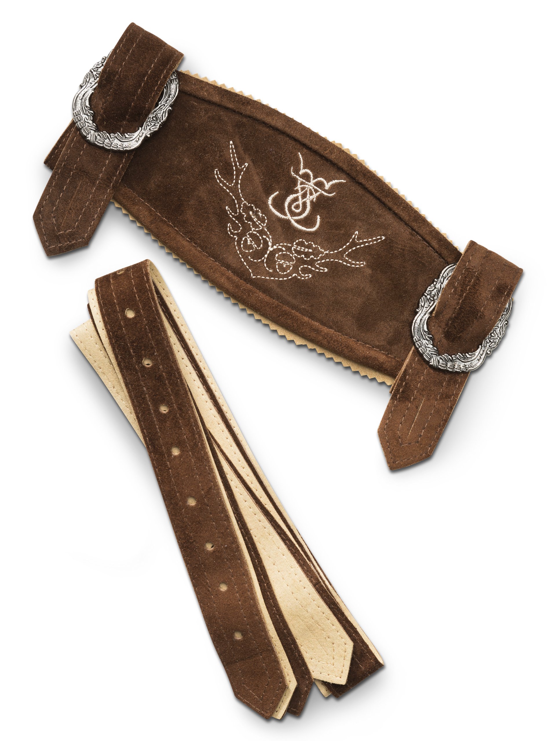 Schöneberger Trachten Couture Men's Medium Brown Traditional Oktoberfest Suspenders Classic Leather Suspenders In Uk:36“-38" (Eu:54-56),