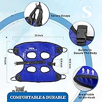 Vista 2 de PatiencET Hamaca de Aseo para Perros, Hamaca de Aseo para Mascotas para Gatos y Perros, Soporte para Perros para Corte de Uñas, Cabestrillo