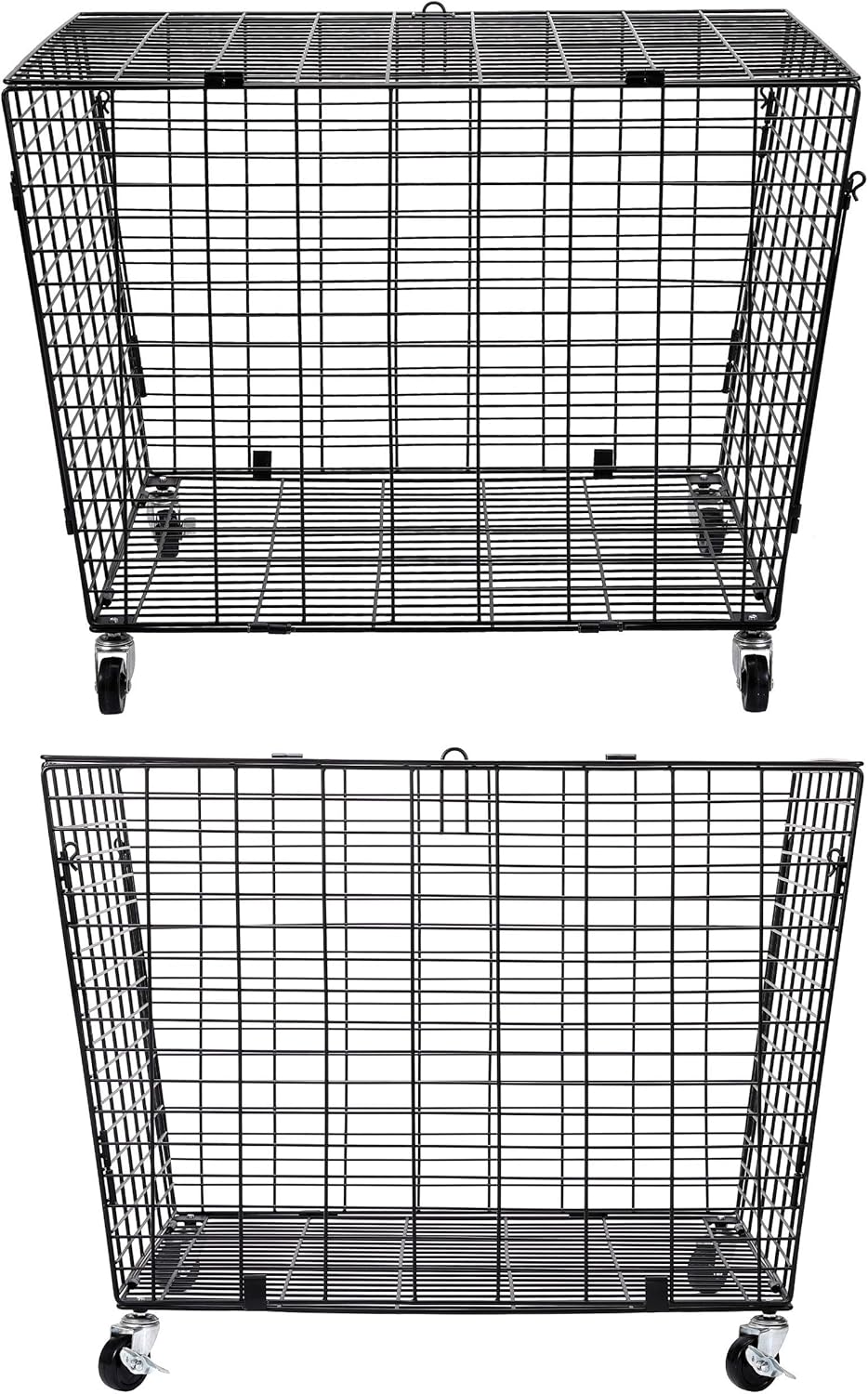 BIRDROCK HOME Sports Ball Basket Organizer with Wheels - Heavy Duty Casters - Lid - Sports Lockable Ball Storage Locker - Ball Cage for Garage Storage Garage Organizer : Sports & Outdoors