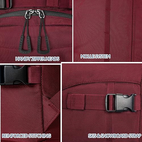 Miniatura 6 de Unigear Bolsa para botas de esquí, mochila de viaje para botas de esquí de 50 litros para casco de esquí, gafas, guantes, esquís, snowboard y