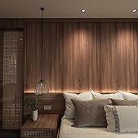 Vista 8 de Walnut Wood Grain Contact Paper Peel and Stick Wood Wallpaper Removable Self-Adhesive Wooden Vinyl Wrap Waterproof Thicken No Bubbles Design for