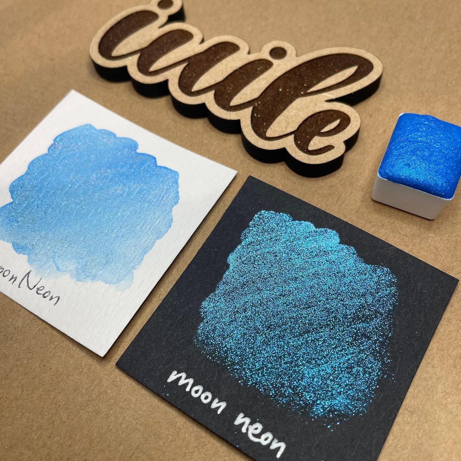 IUILE Handmade Watercolor Paints - Neon Night Half Pan Set (6 colors)
