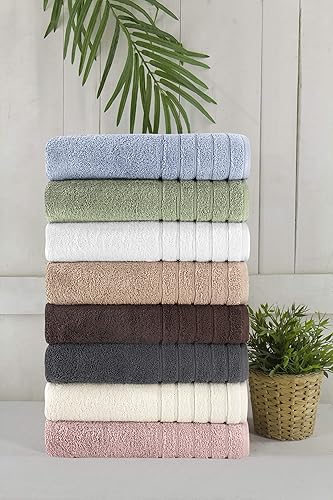 Miniatura 5 de Towels Beyond - Juego de toallas de lujo para baño, 100% algodón turco, de secado rápido, toallas de baño suaves y absorbentes, toallas de mano y
