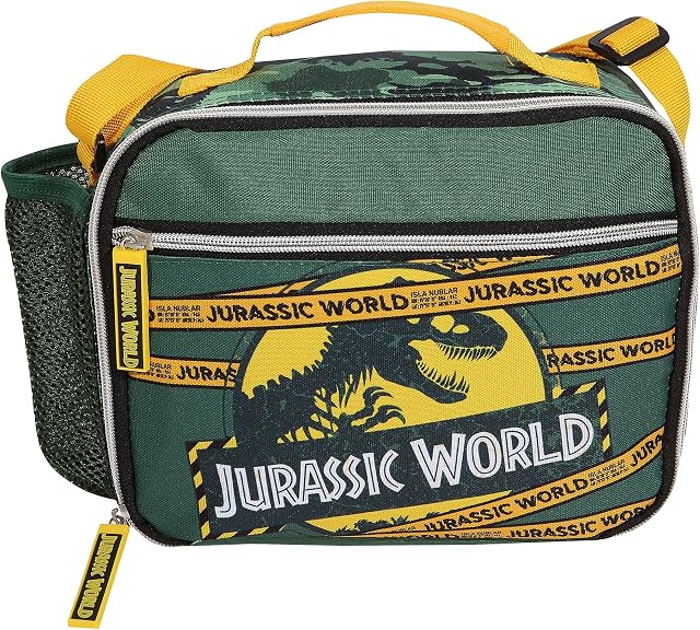 Popgear Jurassic World Park Logo Lunch Box, Kids, One Size, Forest Green, Official Merchandise