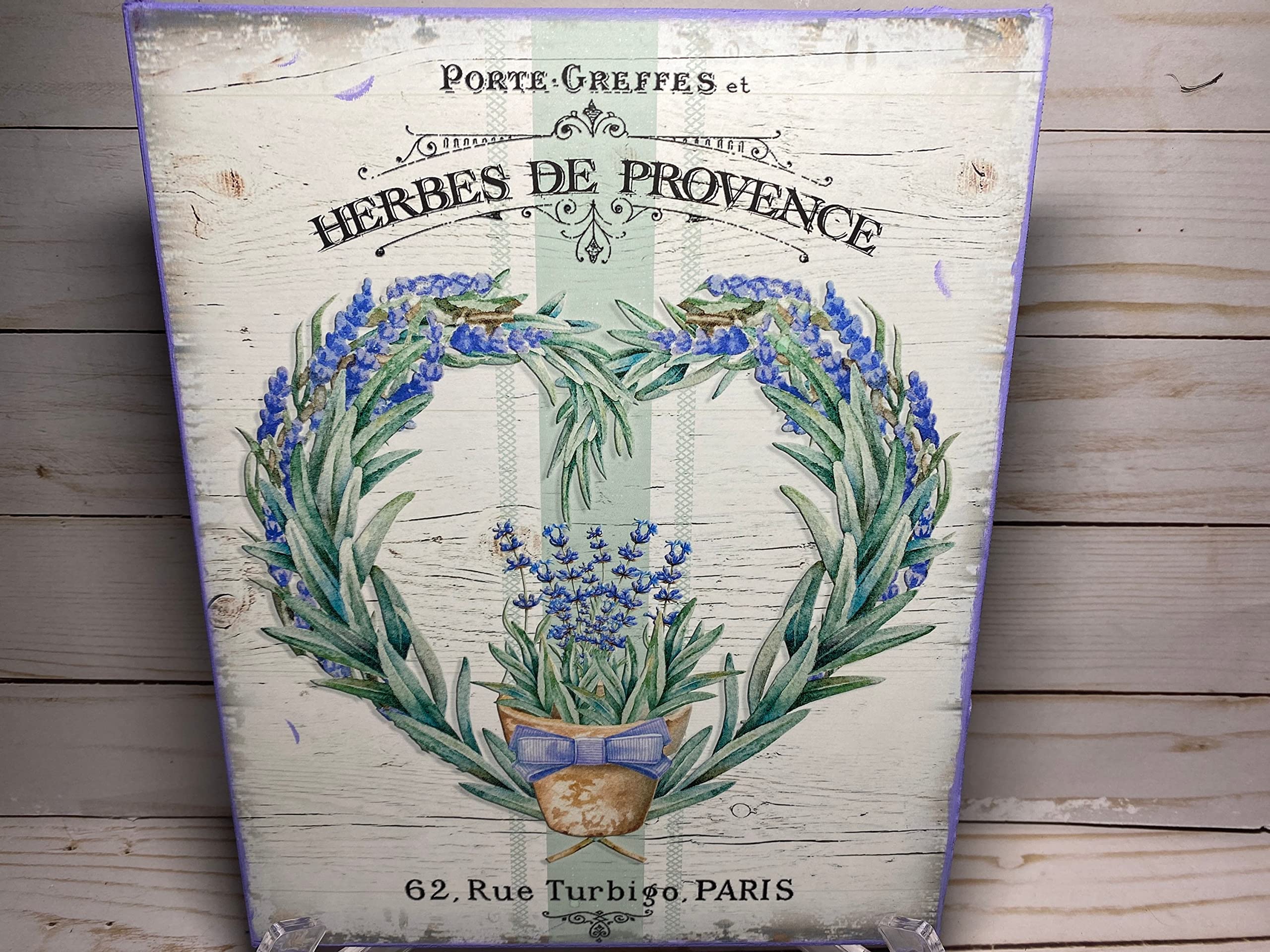 French Farmhouse Lavender Sign Shabby Chic Vintage Lavender Wall Art Lavender Flower Sign Lavender Heart Retro Celebration Courtyard Vintage Metal Tin Sign Wall Decor 6x8 Inch