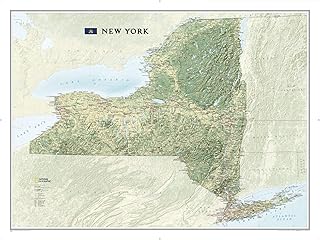 National Geographic New York Wall Map (40.5 x 30.25 in) (National Geographic Reference Map)