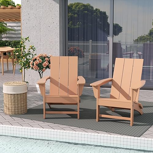 Miniatura 43 de WestinTrends Ashore Modern - Silla plegable Adirondack para exteriores (juego de 2), color lima