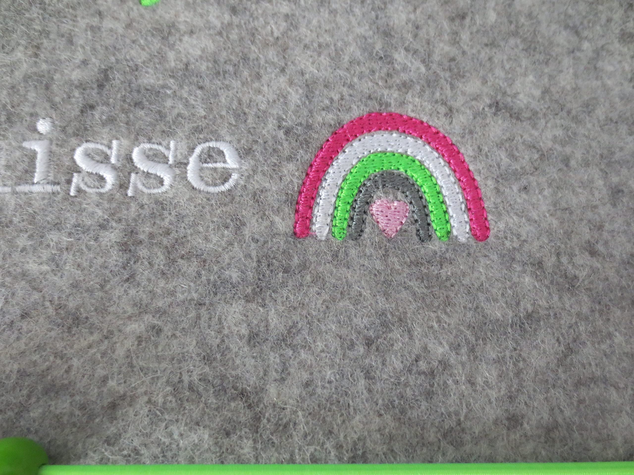 Zeugnismappe Wollfilz Mappe Zeugnisse DIN A4 Grundschule Schule"Regenbogen"