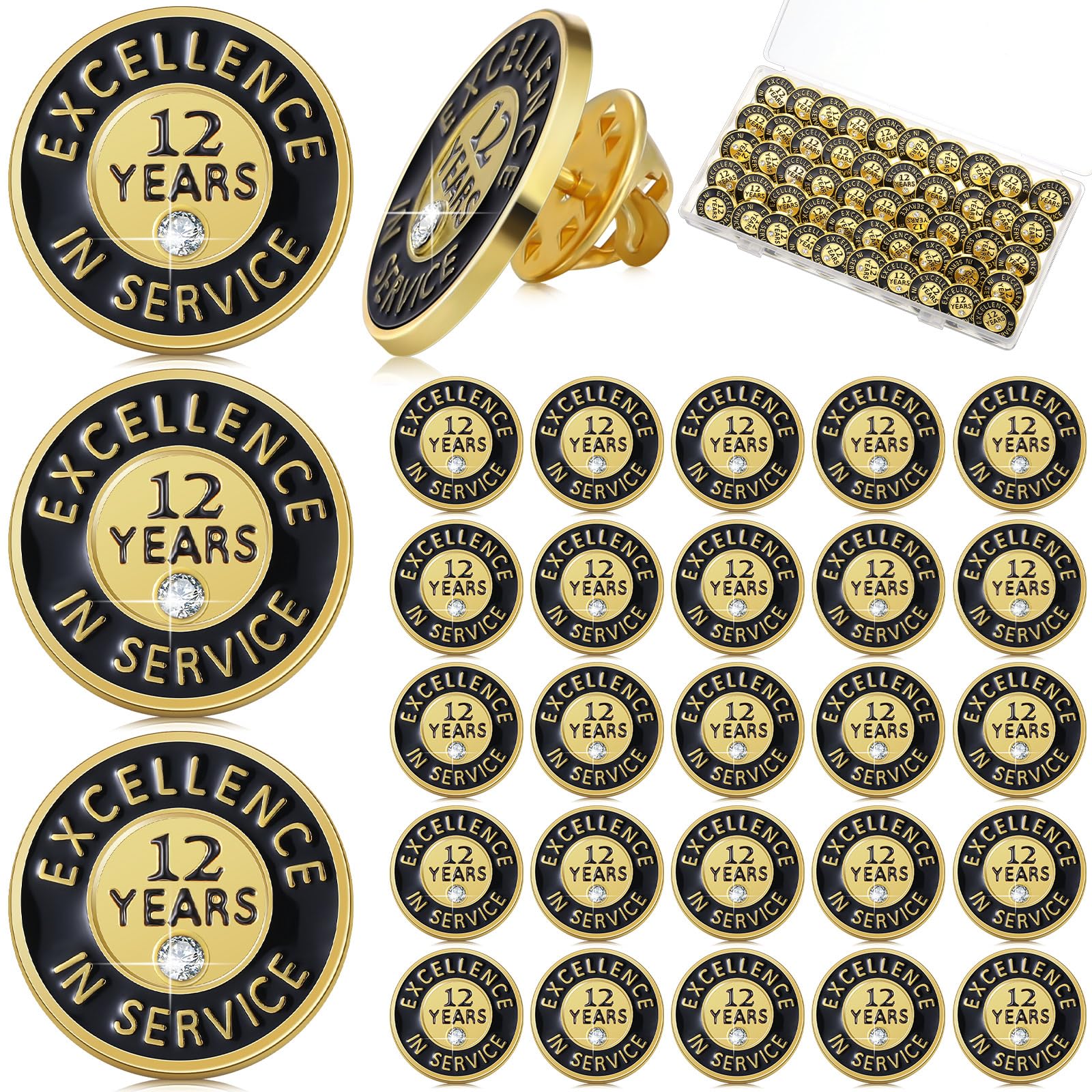 Ferreve Years of Service Pin Anniversary Lapel Pin for Employee