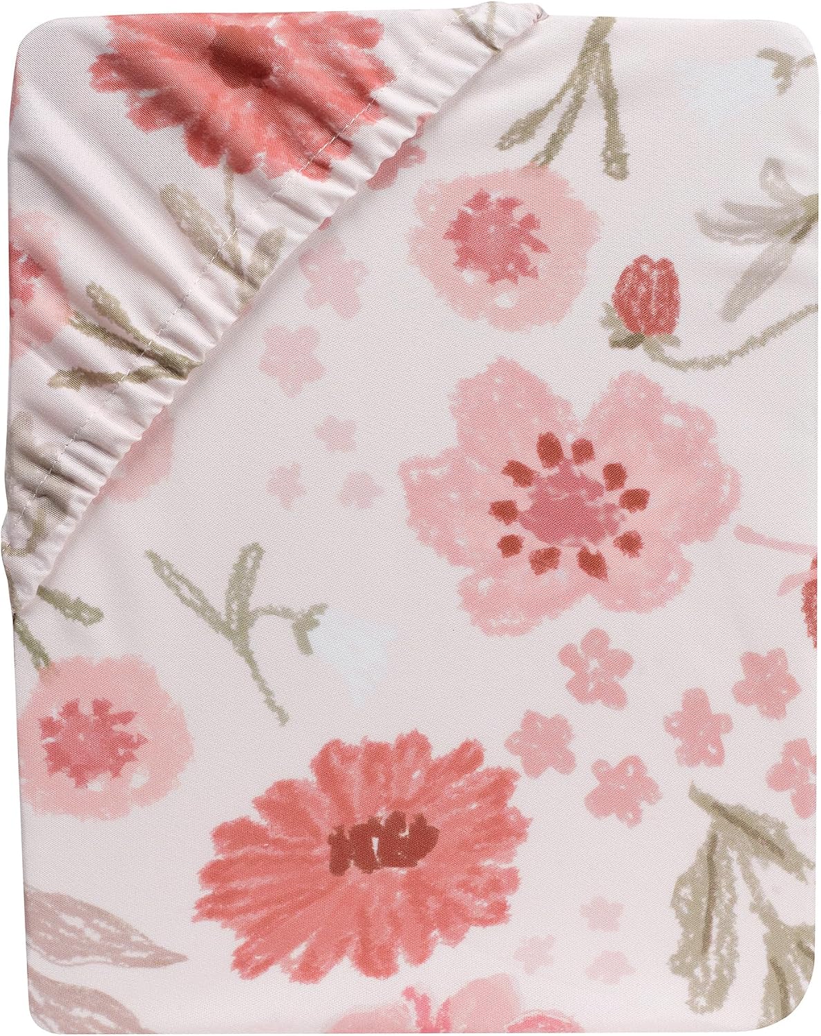 Bedtime Originals Flower Power Floral/Strawberry Baby Fitted Crib/Toddler Sheet