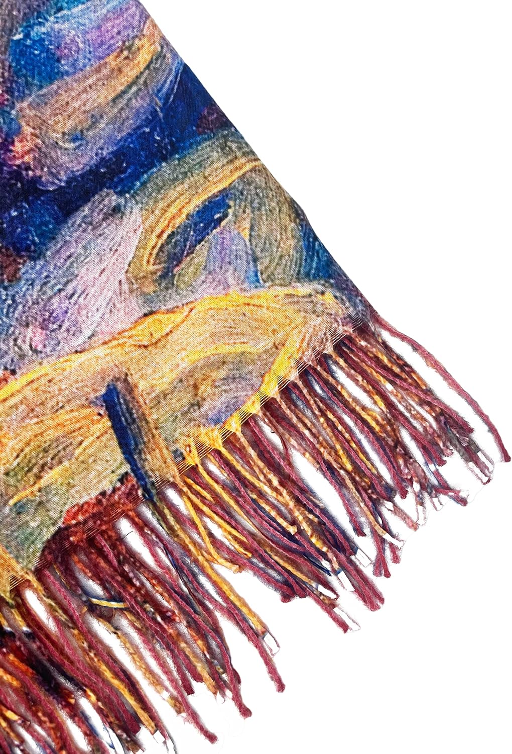 Soft Cashmere Feel Scarf Elegant Large Winter Warm Scarves Shawl Wrap Gifts Monet Klimt Van Gogh's Art Printed - Image 5
