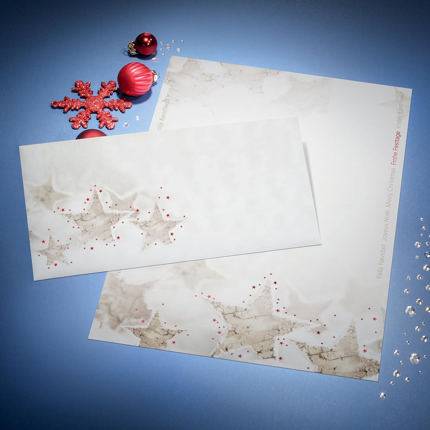 SIGEL DU250 Christmas envelopes "Christmas Timber", DL, Without Window, 90 GSM, 25 pcs.