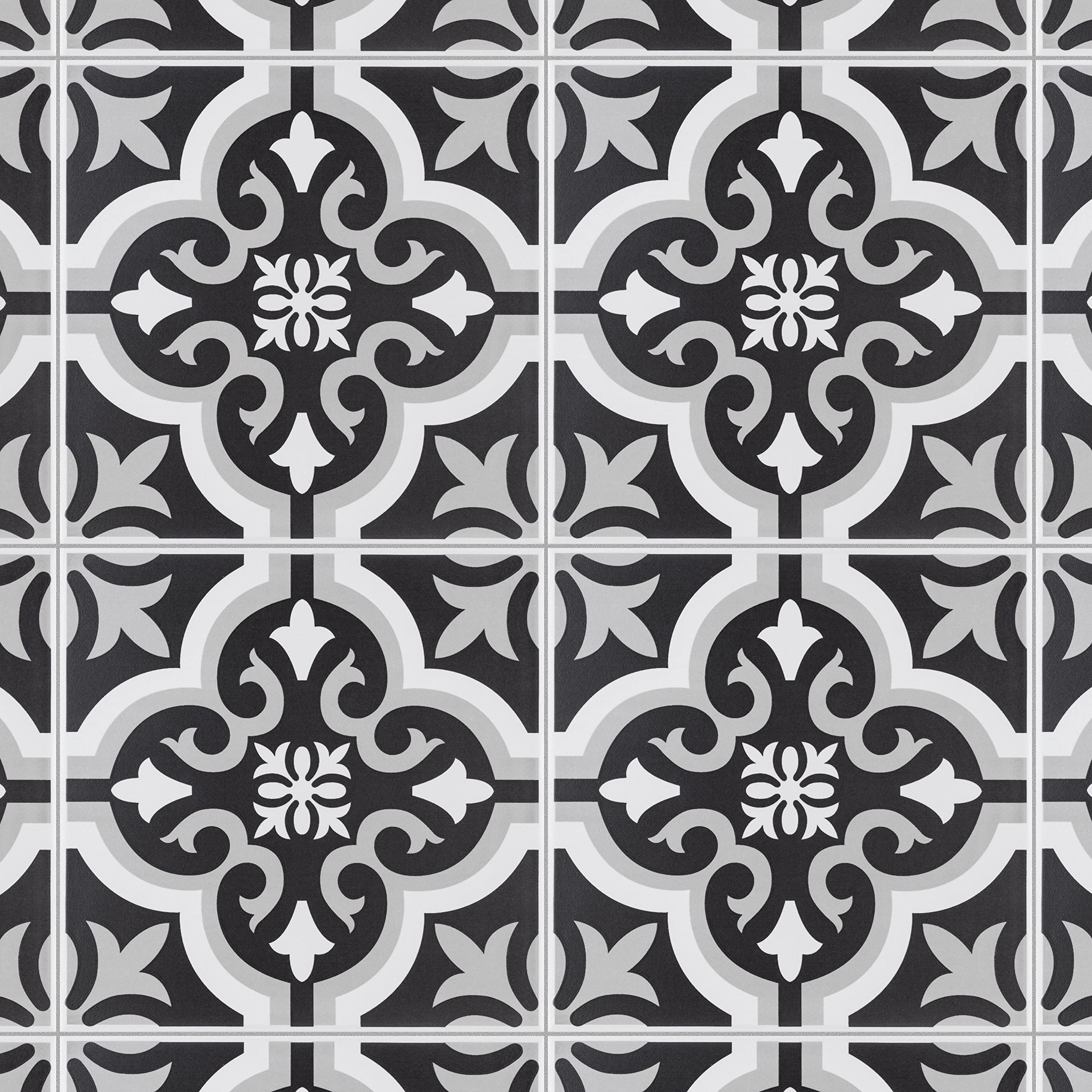SomerTile Bracara Augusta Encaustic - Azulejo de cerámica para suelo y pared de 7-3/4 pulgadas x 7-3/4 pulgadas
