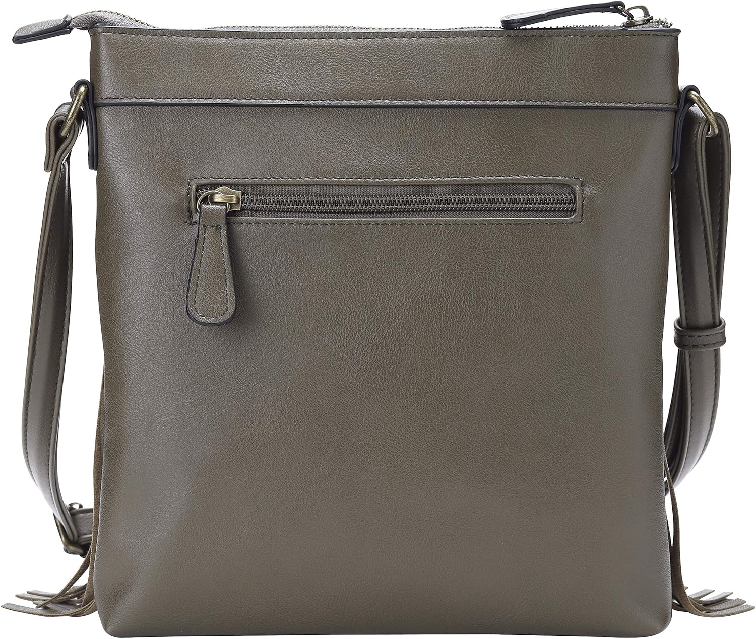 B BRENTANO Vegan Fringed Crossbody Bag with Studs