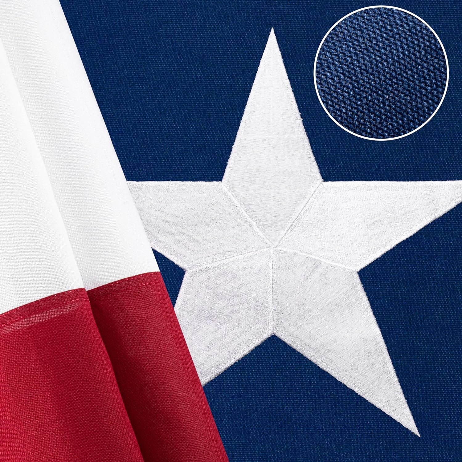 Texas Flag 3x5 Ft Ultra Durable TearProof for Outside, Longest Lasting, Super Tough Fade Resistant, High Wind TX Outdoor Flags Embroidered Stars, Sewn Stripes, Brass Grommets