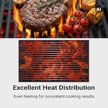 Cast iron Barbecue grate rectangular 60 x 40 cm massive for charcoal grill, gas grill