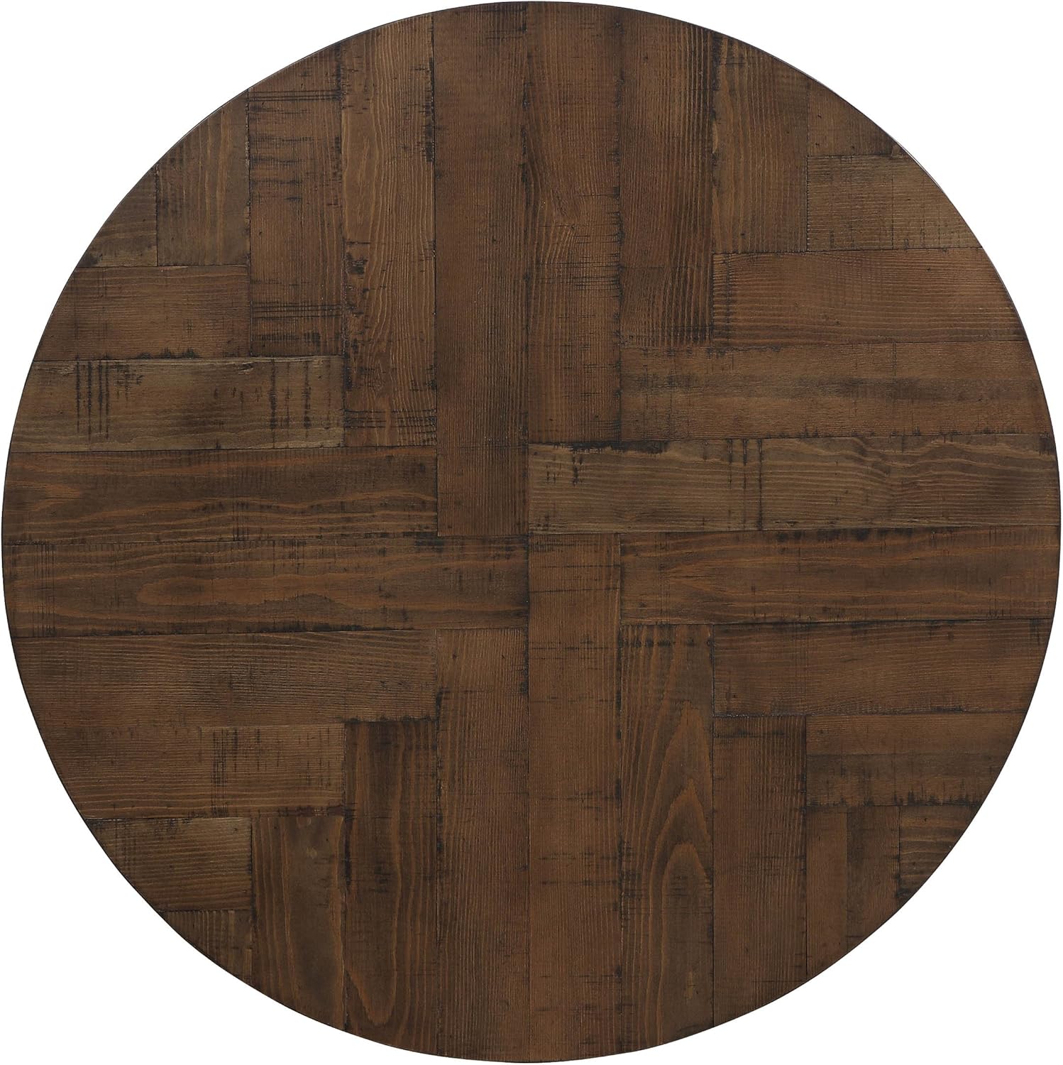 Homelegance Fideo 45" Round Industrial Style Dining Table, Pine - Tables