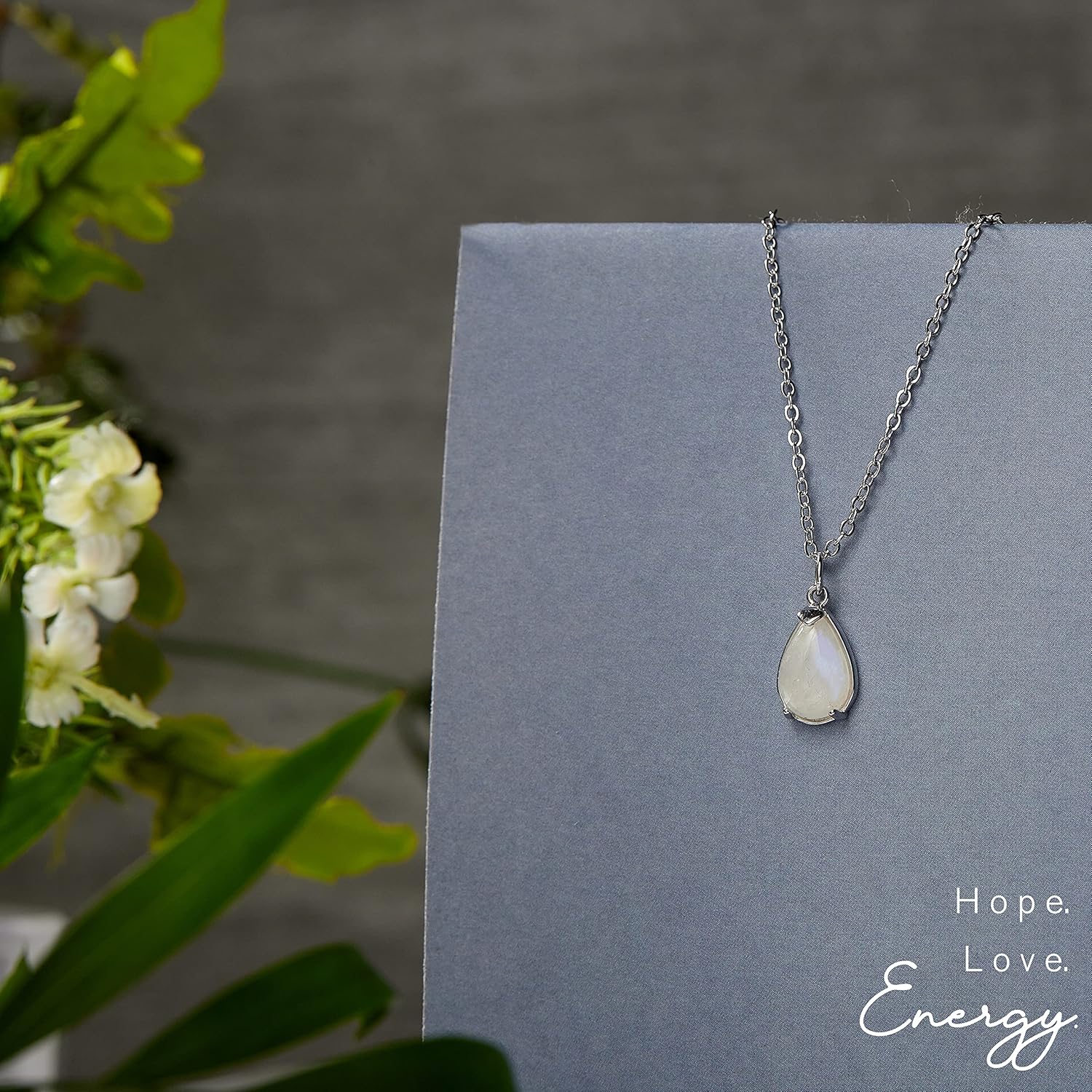 New Beginning Moonstone Sterling Silver Necklace for Women, Divorce and New Job Gift, Healing Jewelry, Minimalistic Moonstone - Image 2