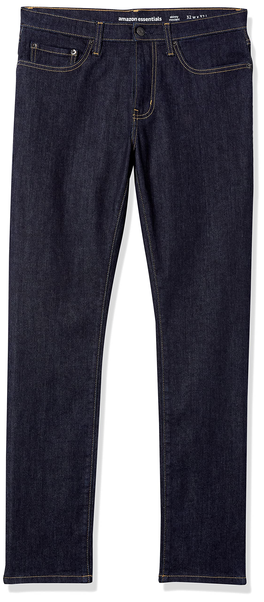 Amazon Essentials Uomo Jeans Elasticizzati a Vita Alta vestibilità Attillata