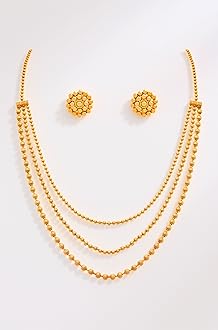 Jewellery for Less Gold Plated Necklace & Earrings Set for Women