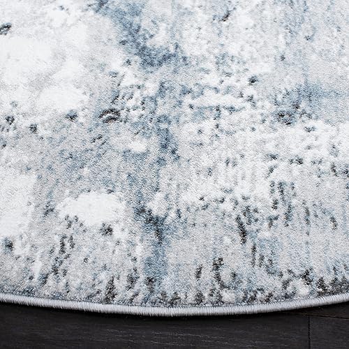 Vista 11 de SAFAVIEH Craft Collection - Alfombra decorativa, 2 pies 7 pulgadas x 5 pies, azul y gris, diseño abstracto moderno, no desprende pelusa y de fácil