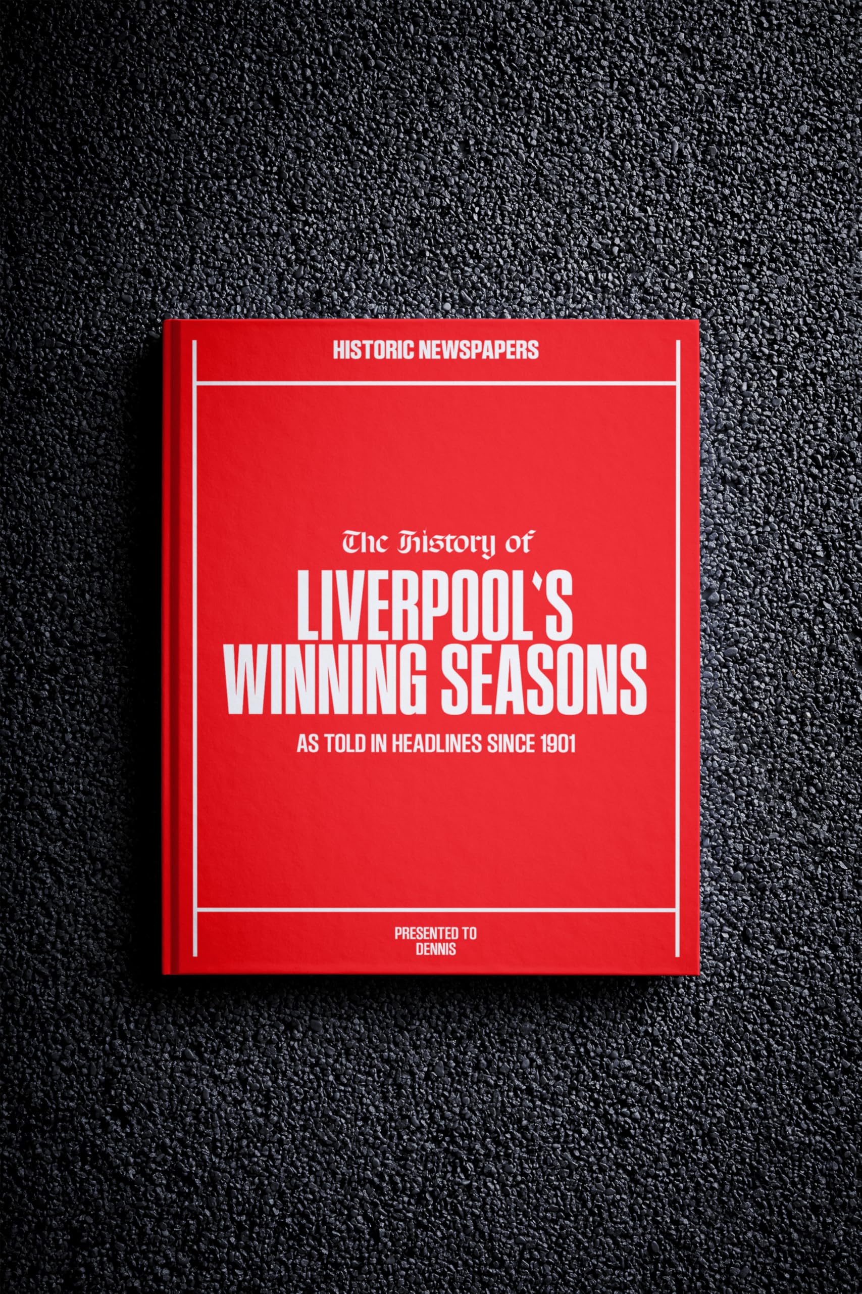 Historic Newspapers Liverpool | Personalised Football Gift | Champions Football History | Name Printed on Cover | Football History Book Through Newspapers | Football Gifts for Boys | Football Fan Gift