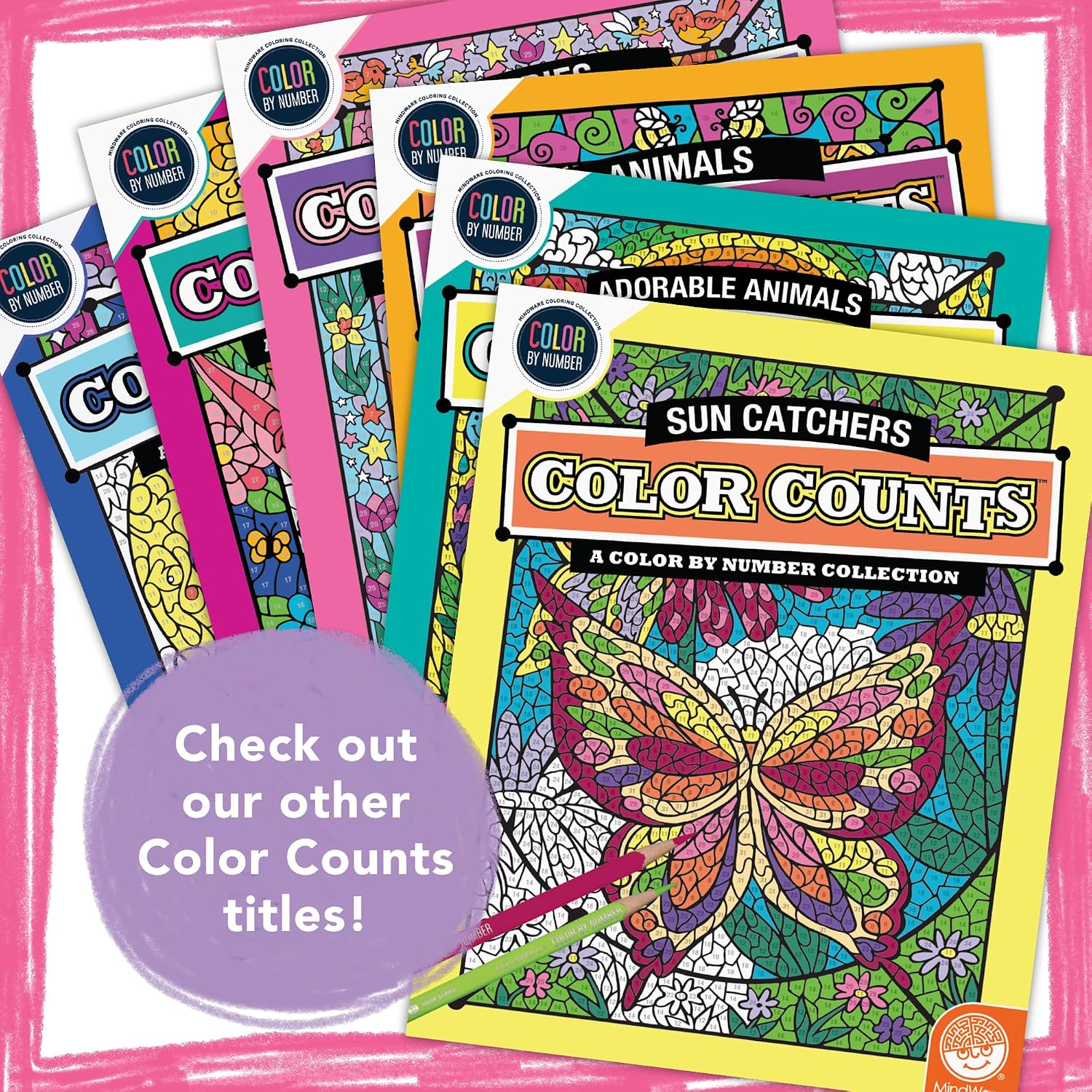 MindWare Color By Number Color Counts (Kaleidoscopes)
