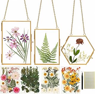 Relaxing Garden Pressed Flower Craft Kit for Adults & Women, DIY Floatin...