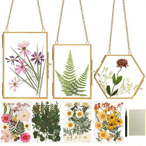 Relaxing Garden Pressed Flower Craft Kit for Adults & Women,