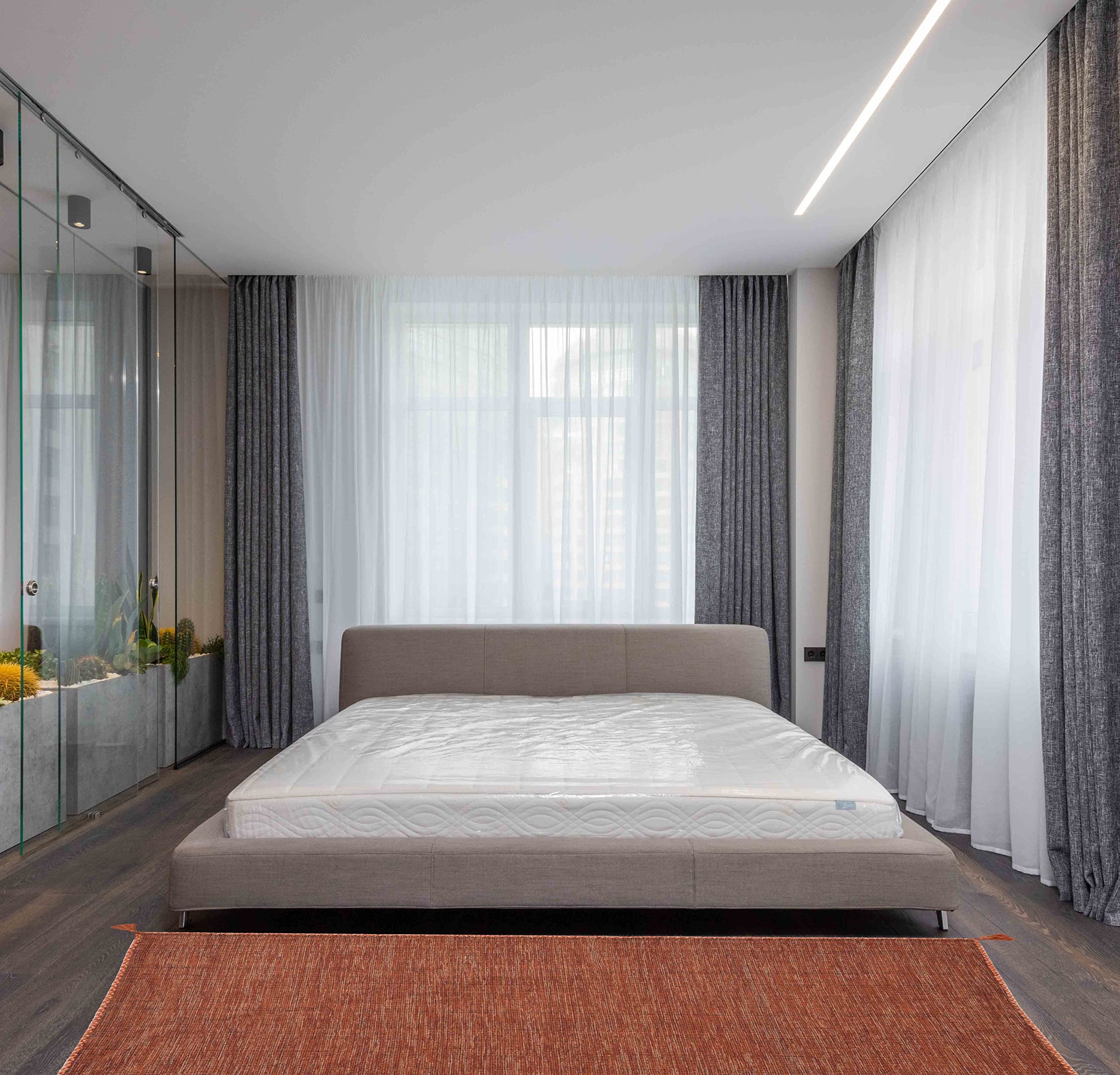 Kelim FRANSI Tapis uni tissé à la main, Tapis intérieur Orange 70 x 140 cm