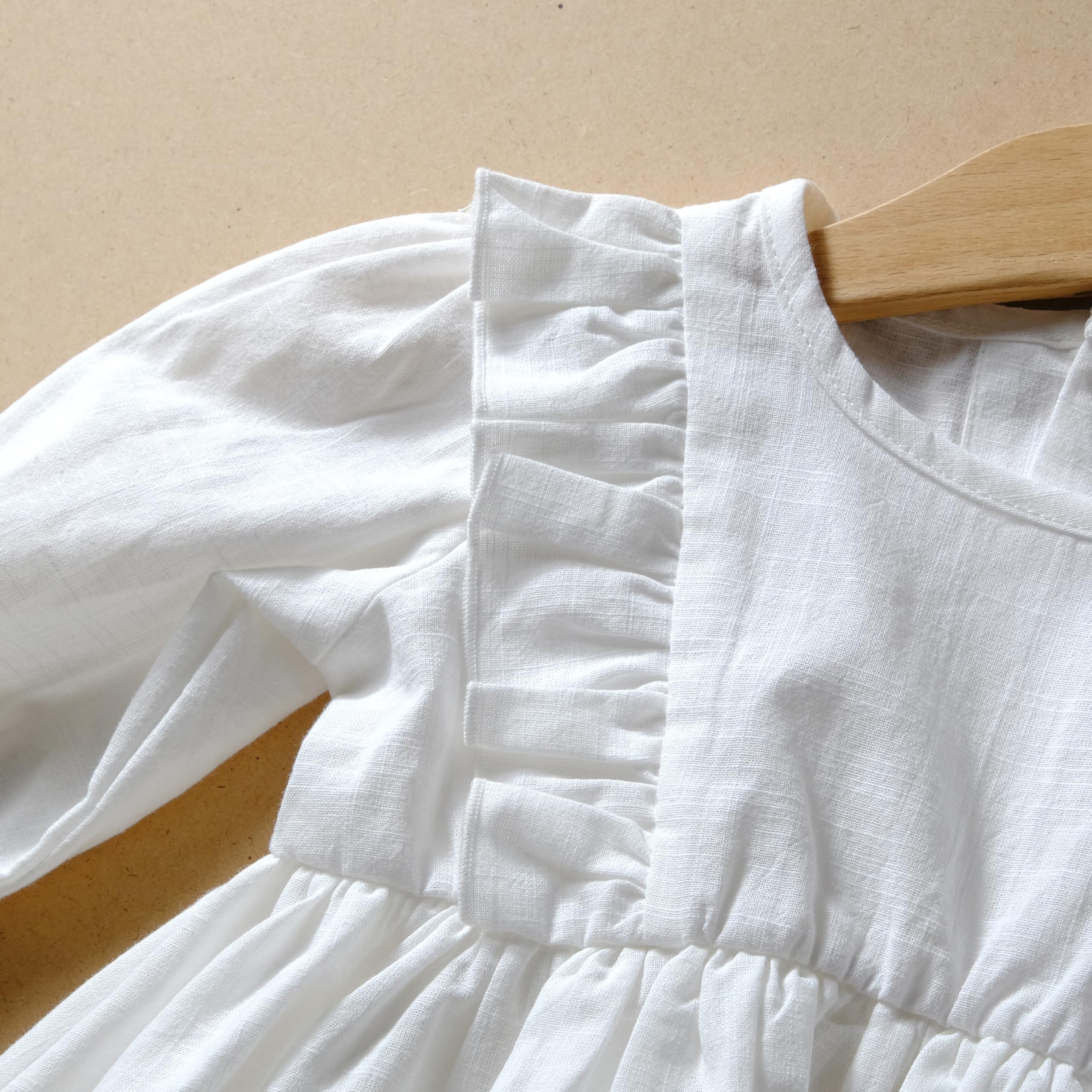 100% Baumwolle Taufkleid Festkleid klassisch Baby Mädchen L18