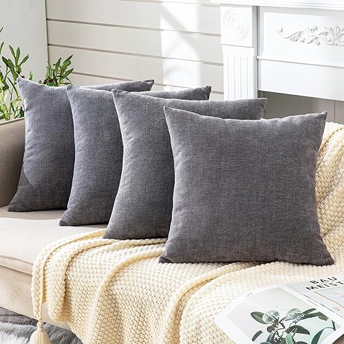 GAWAMAY Decorative Square Throw Pillow Covers 18"x18" Inch Set of