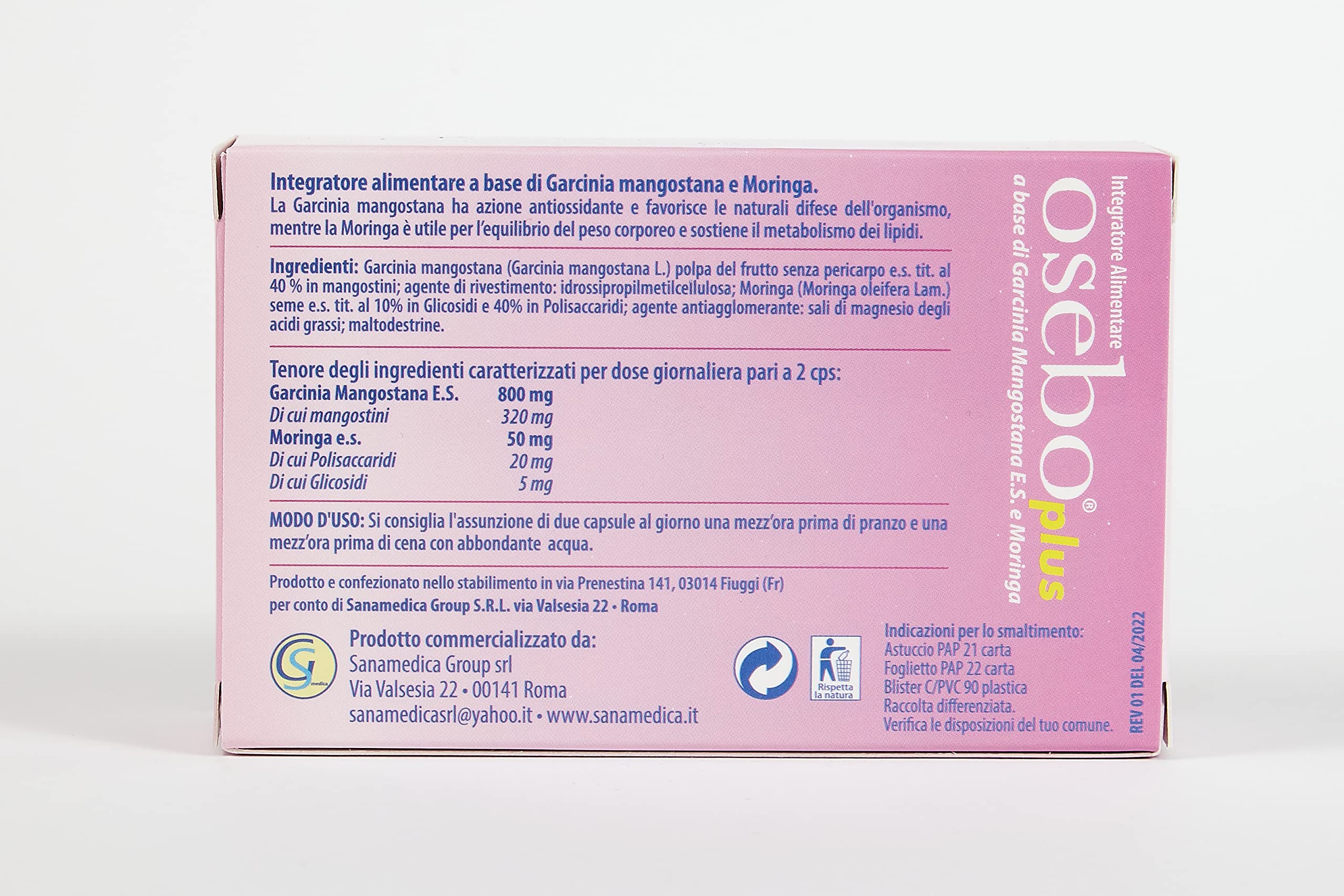 Brucia Grassi con Moringa e Garcinia Mangostana Extra Forte Dimagrante – Antiossidante e Energizzante Naturale Aiuta Nella Perdita di Peso – Made in Italy