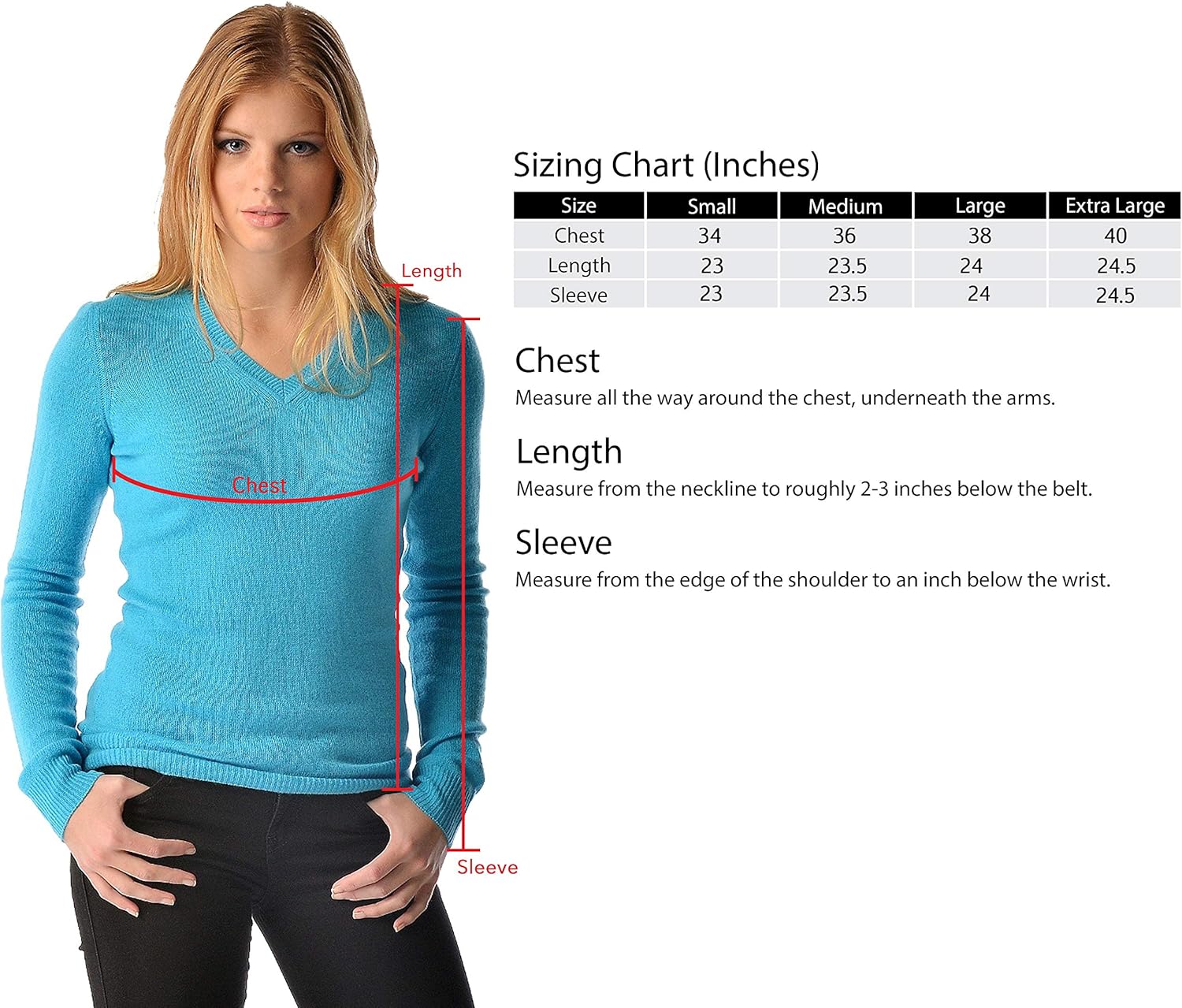 Cashmere Boutique 100% Pure Cashmere Light-Weight Crew Neck Sweater for Women – Long Sleeve, Classic Style, Pullover Sweater