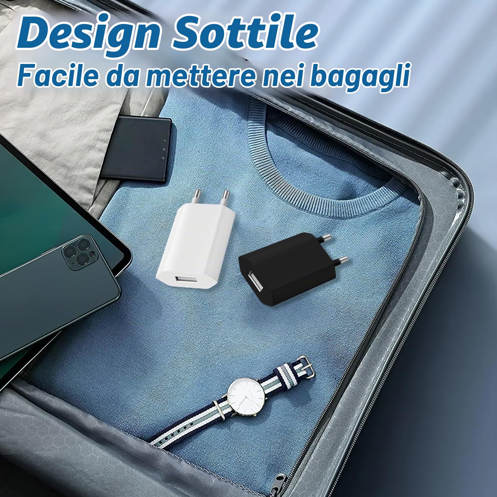 Caricabatterie Da Parete 1A Per Tablet Kurio Touch 4s – Micro USB, Universale, Nuovo