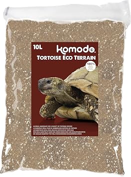 Komodo Tortoise Eco Terrain Soil & Sand Mix Natural Substrate Encourages Burrowing & Digging Habitat Accessory - 10L