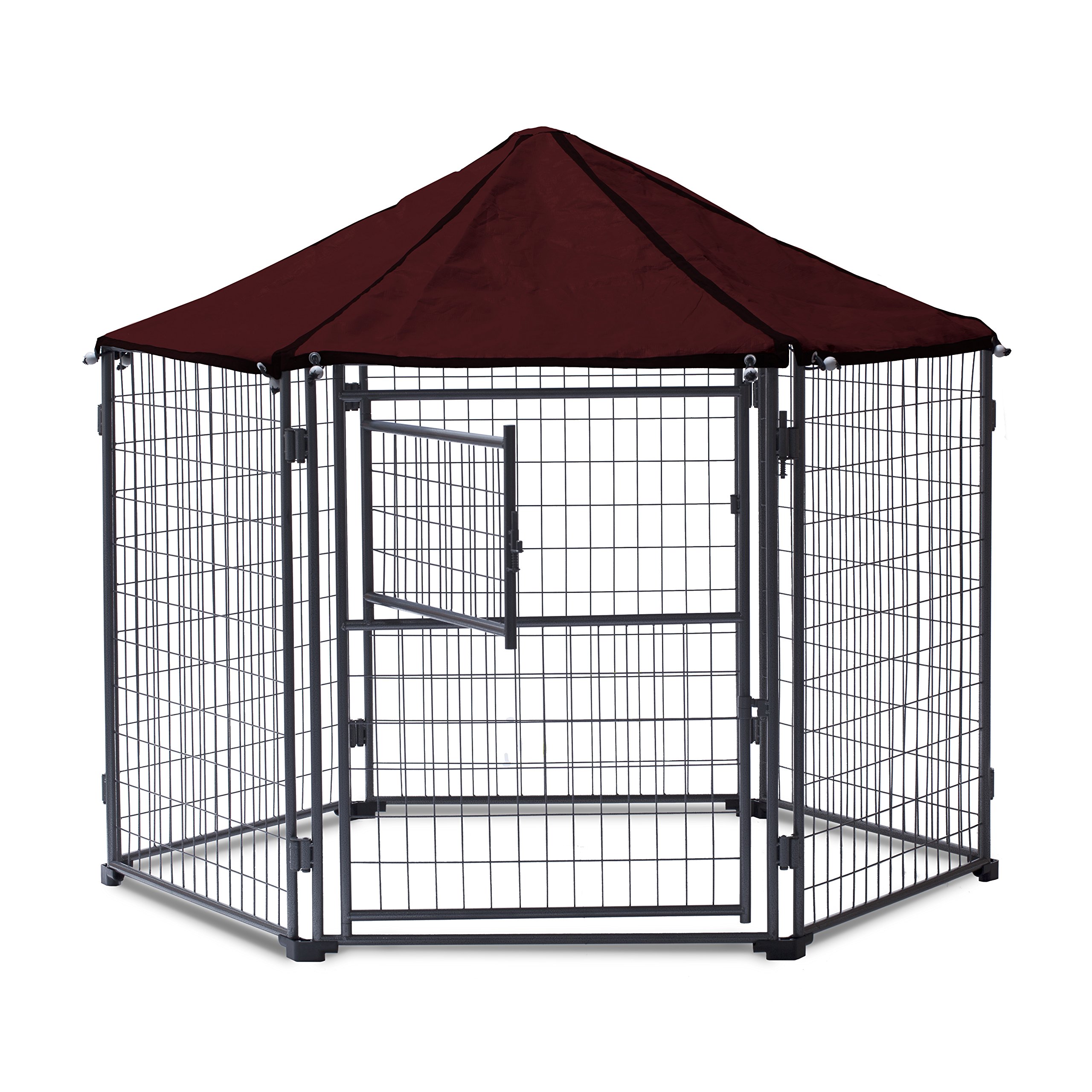 Neocraft My Pet Companion Outdoor Dog kennel with included Roof Weather Resistant Cover (4’), Waterproof Winter Welded Wire Pet House Shelter – Ideal for Medium Sized Dog Breed, Carrying Tote Included