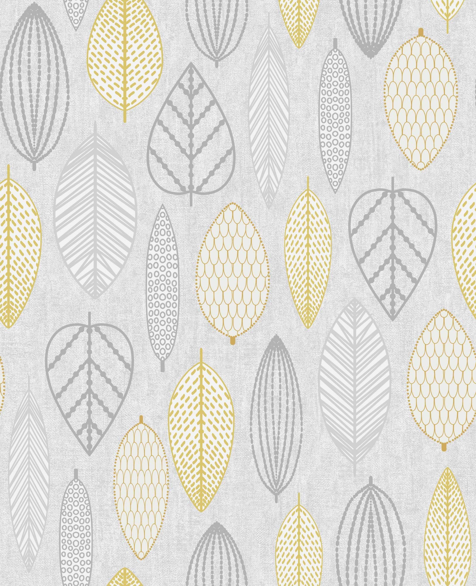Superfresco Easy Yellow Scandi Leaf Floral Wallpaper Buy Online in