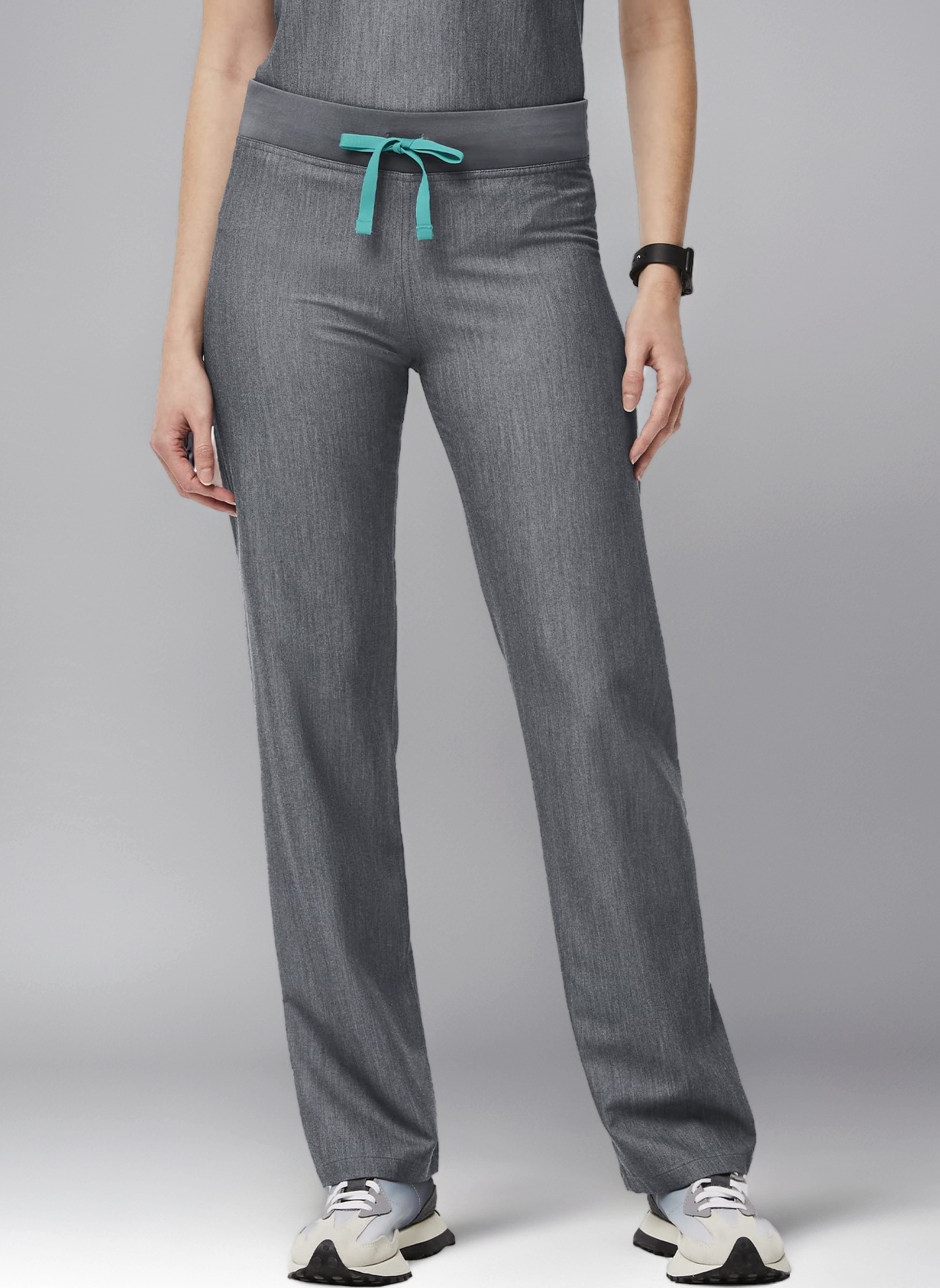 FIGS Livingston Basic Scrub Pants for Women — Yoga Waistband, 2 Pockets, Classic Straight Leg Fit