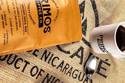 Miniatura 5 de French Press - Café especial, molido grueso, Primos Coffee Co (tostado oscuro, 12 onzas)