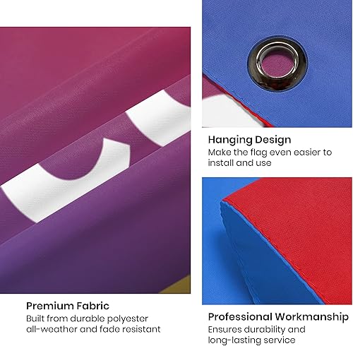 Miniatura 5 de Bandera personalizada de 3 x 5 pies, banderas personalizadas de doble cara para exteriores, haz tu propio logotipo, foto, imagen, texto, banderas de