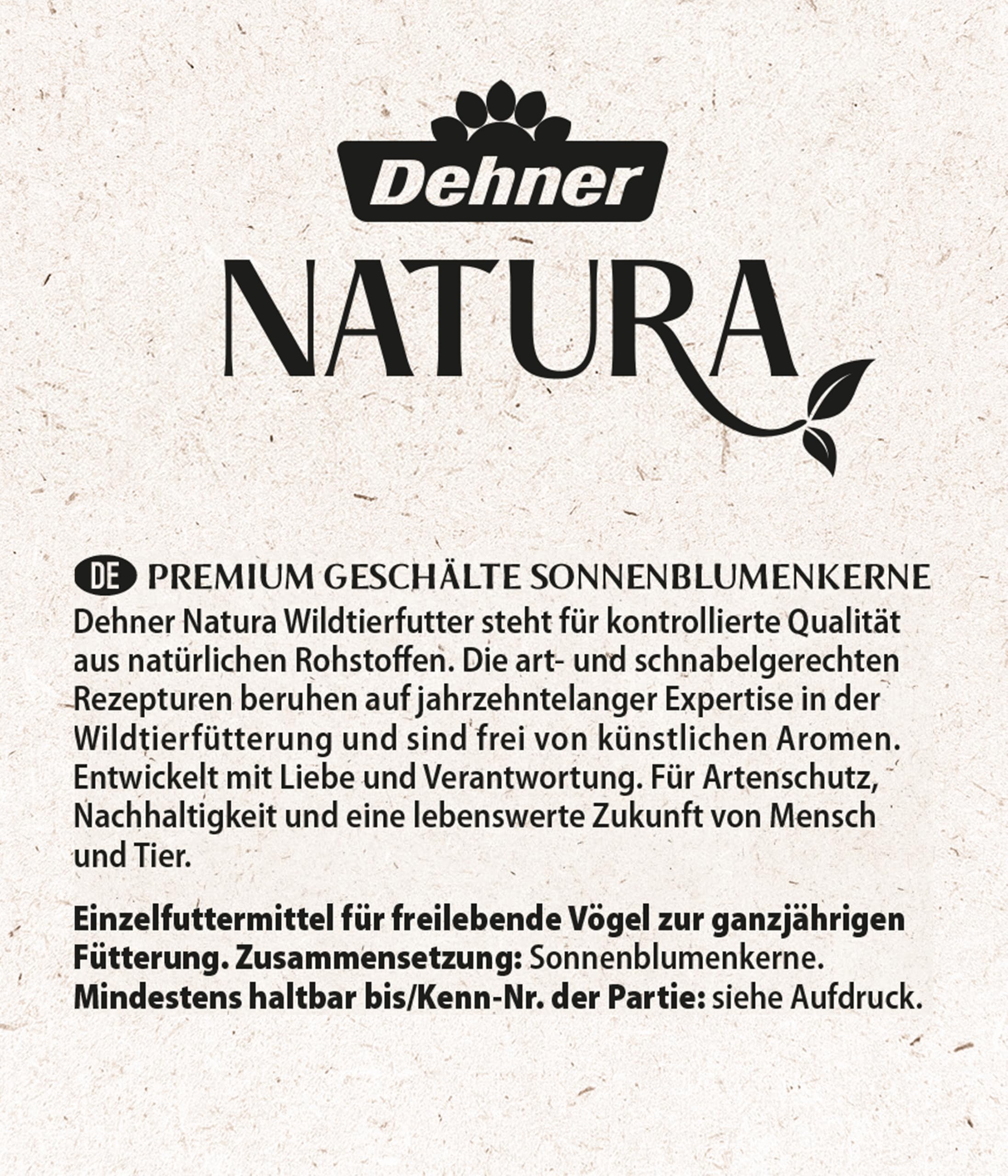 Dehner Natura Premium - Comida para Aves Silvestres sin cáscara, para Todo el año, Rica en proteínas, Alta energía, alimento para Aves Silvestres, 5 kg